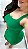 Vestido Tricot Modal Canelado Roberta Verde - Imagem 2