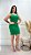 Vestido Tricot Modal Canelado Roberta Verde - Imagem 1