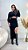 Vestido Canelado Premium Manga Longa Scarlett Preto - Imagem 1