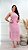 Vestido Tricot Rendado Pérola Rosa - Imagem 1