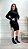 Vestido Tricot Modal Canelado Nataly Preto - Imagem 1