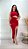 Vestido Canelado Premium Larissa Vermelho Cereja - Imagem 1