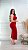 Vestido Canelado Premium Larissa Vermelho Cereja - Imagem 2