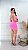 Vestido Tubinho Canelado Power Isis Rosa - Imagem 2