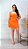 Vestido Tubinho Canelado Power Lolita Laranja - Imagem 1