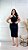 Vestido Midi Canelado Power Ariel Preto - Imagem 7