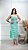 Vestido Tricot Rendado Babado Midi com Forro Elisa Verde Água - Imagem 3