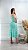 Vestido Tricot Rendado Babado Midi com Forro Elisa Verde Água - Imagem 2