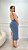 Vestido Midi Canelado Premium Gabriela Azul - Imagem 3