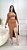 Vestido Canelado Premium Manga Longa Larissa Nude - Imagem 1