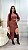 Vestido Canelado Premium Manga Longa Larissa Marrom - Imagem 1