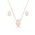 CONJUNTO GOTA ZIRCONIA ROSE - Imagem 1