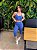 Calça legging azul eclesiástico corsário silk Porle suplex de poliamida - Imagem 1