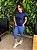 Calça legging azul eclesiástico corsário silk Porle suplex de poliamida - Imagem 3