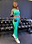 Top Pietra verde tiffany um ombro só texturizado jacquard animal print - PORLE - Imagem 4
