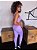 Top Pietra lavanda um ombro só texturizado jacquard animal print - PORLE - Imagem 4