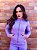 Jaquetinha malha texturizada lavanda fitness e casual - PORLE - Imagem 1