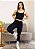 Legging Duda preta suplex microcanelado com recorte lateral - PORLE - Imagem 3