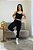 Legging Duda preta suplex microcanelado com recorte lateral - PORLE - Imagem 2