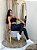 Legging Duda preta suplex microcanelado com recorte lateral - PORLE - Imagem 4