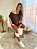 Blusa cropped canoa marrom malha - PORLE - Imagem 3