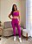 Legging empina bumbum fúcsia suplex de poliamida canelado - PORLE - Imagem 2