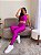 Legging empina bumbum fúcsia suplex de poliamida canelado - PORLE - Imagem 5