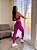 Legging empina bumbum fúcsia suplex de poliamida canelado - PORLE - Imagem 3