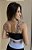 Top Ariana preto com azul claro Com Alça Tripla de Trança - Porle - Imagem 2