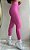 Legging Duda rosa chiclete suplex microcanelado com recorte lateral - PORLE - Imagem 1