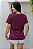 Camiseta oversized feminina lisa bordô fitness e casual - PORLE - Imagem 2