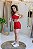Short duplo vermelho poliamida com dryfit Porle - Imagem 5