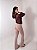 Calça Flare cappuccino suplex de poliamida - PORLE - Imagem 4