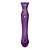 ZALO QUEEN PULSEWAVE - Vibrador Estimulador De Ponto G E Clitóris Capa Com Sucção 8 Vibrações Swarovski | Cor: Roxo - Imagem 4