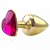 Plug Anal Aluminio Polido Forma de Coração Dourado 6,5 x 3 CM - HARD - Imagem 2