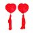 Nipple Cover Coração Pompom Com Rosas Tamanho Unico Vermelho - Lingerie Sapeka - Imagem 1