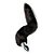 Plug Anal Metal Cônico Com Cauda Rabo Raposa Lobo Longa 40 Cm Fetiche Preto - Imagem 1