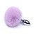 Plug Anal Metal Cauda Rabo Coelho Pompom P 6,5 x 2,5 CM Lilás - Me Ame - Imagem 1