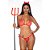 Fantasia Mini Diabinha Tule Calcinha Com Rabo Tam. Unico Vermelho - Lingerie Pimenta Sexy  REF: 3359 - Imagem 1