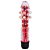 Vibrador Personal Com Capa Peniana E Pérolas Com Textura Massageadora Feito De Silicone - 14,5 X 3,5 Cm | Cor: Vermelho - Imagem 1