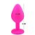 YOUVIBE - Plug Anal Em Silicone Soft Touch Com Joia Na Base 8,5 X 3,5 Cm Tamanho M | Cor: Rosa Escuro - Imagem 2