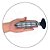 Plug Anal em Alumínio Polido à Mão com Linhas Massageadoras e Ventosa em Silicone - 16,5 x 3,5 CM - Imagem 6
