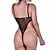 Body Agora Ou Nunca Em Tule Com Pérolas Tailandesas Preto - Lingerie Sensualle - Imagem 2