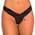 Calcinha Fio Dental Sophia Renda Floral Laço Tamanho Único - Lingerie Pimenta Sexy - Imagem 1