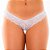 Calcinha Tanga Mila Renda Floral Tamanho Único Branco - LINGERIE PIMENTA SEXY - Imagem 1