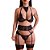 Conjunto Renda Coleira E Cinta-Liga - Lingerie Fascino - Imagem 5