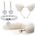 Plug Anal Com Cauda Rabo Tiara Coleira e Prendedor Coração - Kit Fox - Imagem 2