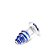 Plug Anal de Vidro com Formato Cônico e Espiral Azul - Imagem 3