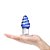Plug Anal de Vidro com Formato Cônico e Espiral Azul - Imagem 4