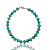 Mini Choker Entremeio Turquesa - Imagem 1
